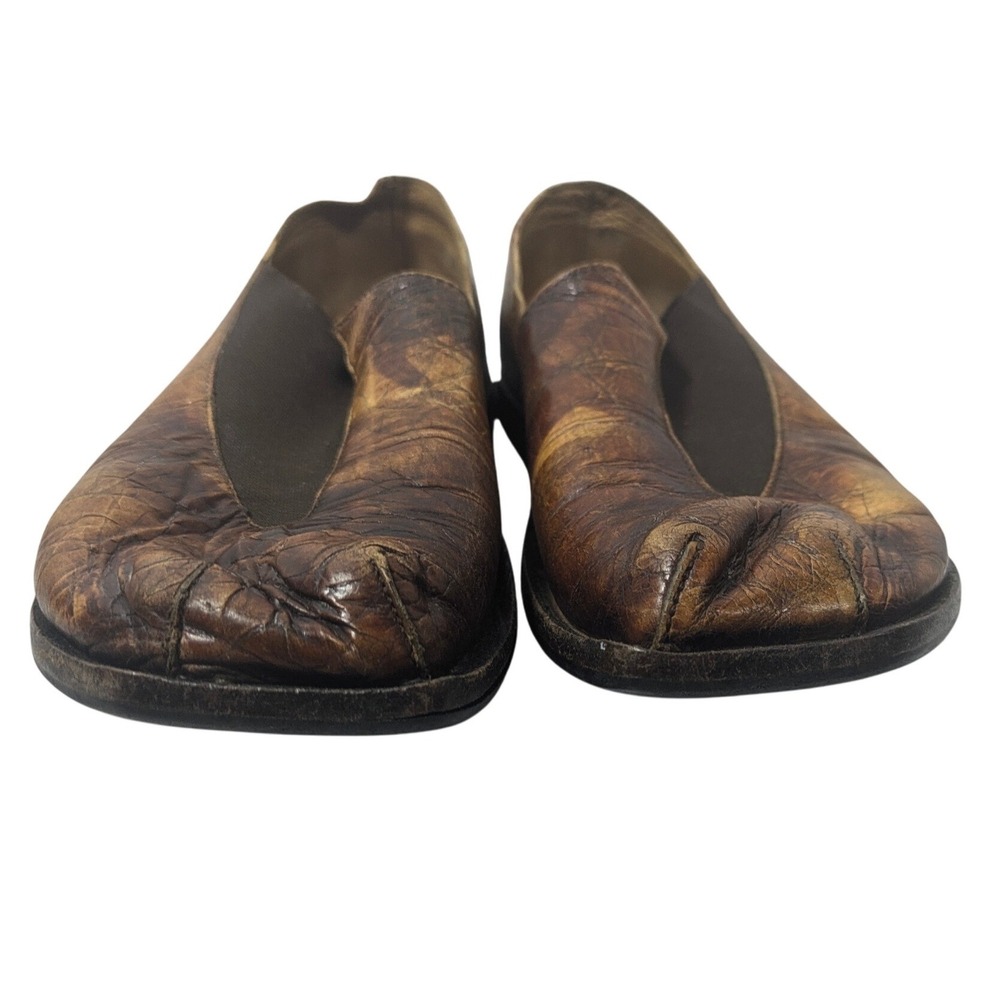 Cydwoq Vintage Collection Women's Brown Textured Leather Flats Loafers Size 37.5 - Picture 4 of 6